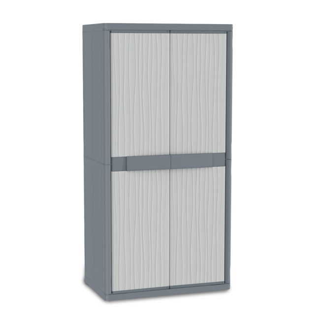Armario de plástico escobero con 2 puertas 348B16321