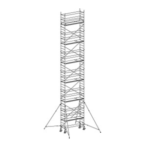 Andamio móvil modular con estabilizadores y 6 plataformas 065B49943