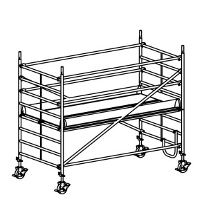 Andamio móvil modular con 1 plataforma 065B49944