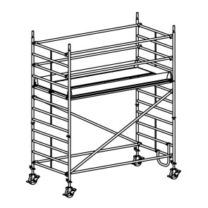 Andamio móvil modular con 1 plataforma 065B49945