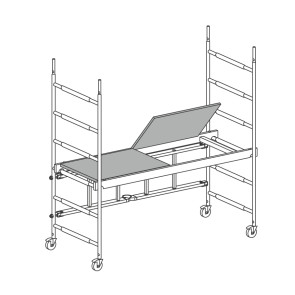 Andamio de aluminio con 1 plataforma 065B49865