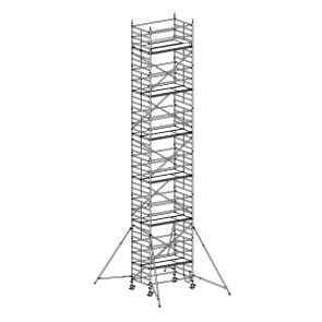 Andamio móvil modular con estabilizadores y 6 plataformas 065B49932