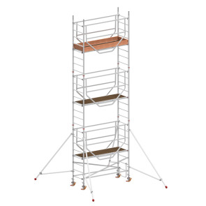 Andamio de aluminio con estabilizadores y 3 plataformas 065B49902