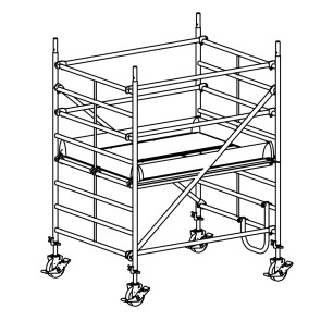 Andamio móvil modular con 1 plataforma 065B49885