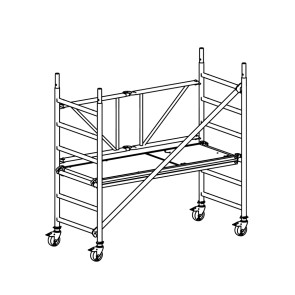 Andamio de aluminio con 1 plataforma 065B49877