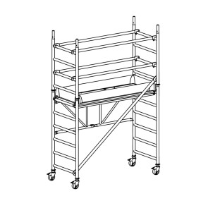 Andamio de aluminio con 1 plataforma 065B49878