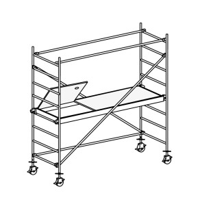 Andamio de aluminio con 1 plataforma 065B49870