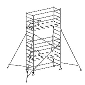 Andamio de aluminio con 1 plataforma FHFB-49849