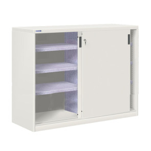Armario metálico de puertas correderas, divisor y 6 estant. 328B24841