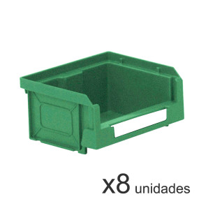 Pack de 8 cajas plásticas para almacenaje serie Openbox Key 333B48705