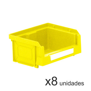 Pack de 8 cajas plásticas para almacenaje serie Openbox Key 333B48709