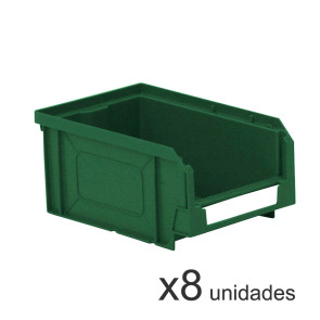 Pack de 8 cajas plásticas para almacenaje serie Openbox Key 333B48710
