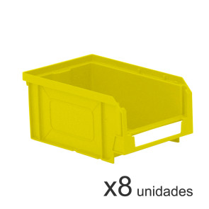 Pack de 8 cajas plásticas para almacenaje serie Openbox Key 333B48714