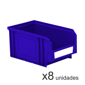 Pack de 8 cajas plásticas para almacenaje serie Openbox Key 333B48718
