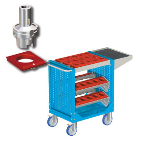 Carro porta herramientas CNC con 55 conos HSK 63 328B25313