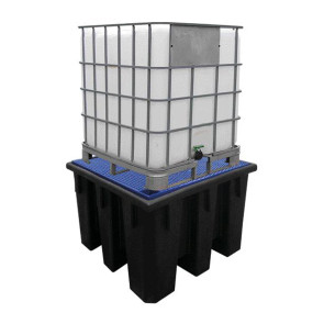 Cubeto de retención de plástico de 1100 litros 393B49343