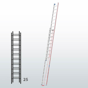 Escalera manual de dos tramos con cuerda 065B45800