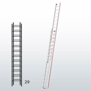Escalera manual de dos tramos con cuerda 065B45801