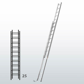 Escalera manual de dos tramos con cuerda 065B15838