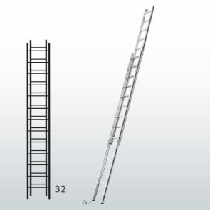 Escalera manual de dos tramos con cuerda 065B15840