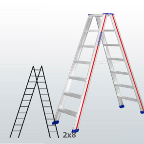 Escalera de tijera acceso por 2 lados con escalones 065B45838