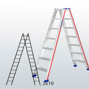 Escalera de tijera acceso por 2 lados con escalones 065B45839