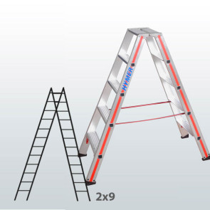 Escalera de tijera acceso por 2 lados con escalones 065B16394