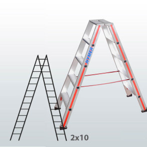 Escalera de tijera acceso por 2 lados con escalones 065B01102