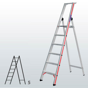 Escalera manual de tijera con plataforma 065B01563