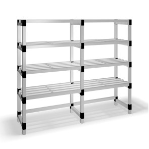 Estantería de plástico modular con 4 estantes 389B30050