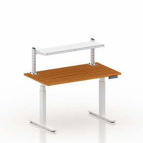 Mesa de trabajo elevable con encimera de madera 407B50394