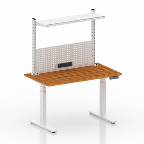 Mesa de trabajo elevable con encimera de madera 407B50400