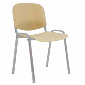 Silla para colectividades con asiento de madera 347B45106