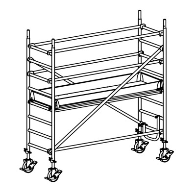 Andamio móvil modular con 1 plataforma 065B49933