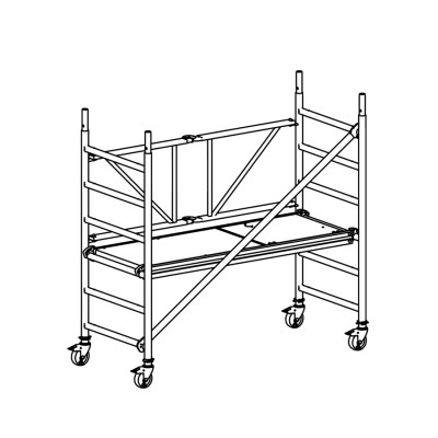 Andamio de aluminio con 1 plataforma 065B49877