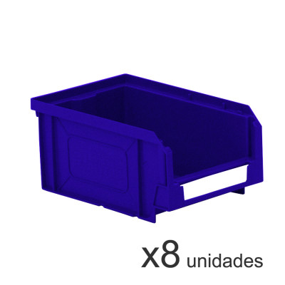 Pack de 8 cajas plásticas para almacenaje serie Openbox Key 333B48713