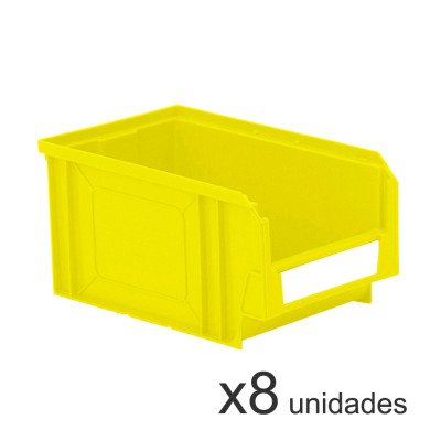 Pack de 8 cajas plásticas para almacenaje serie Openbox Key 333B48719