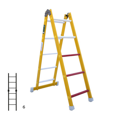 Escalera de fibra transformable un tramo plegable 364B46349