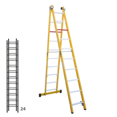 Escalera de fibra transformable dos tramos plegable 364B46359