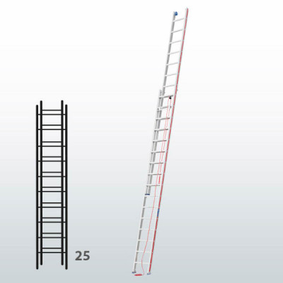 Escalera manual de dos tramos con cuerda 065B45800