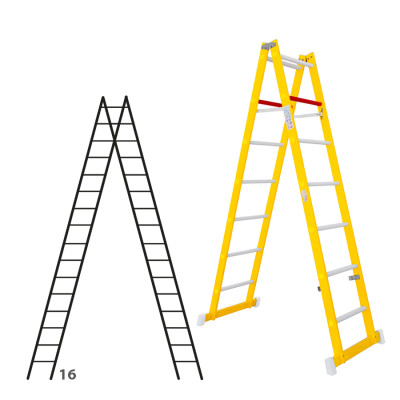 Escalera de fibra con acceso por dos lados 364B46323