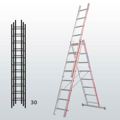 Escalera transformable de 3 tramos 065B12919