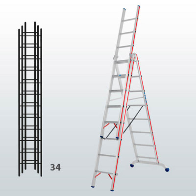 Escalera transformable de 3 tramos 065B12910