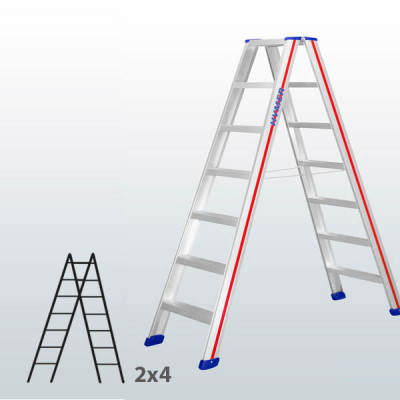 Escalera de tijera acceso por 2 lados con escalones 065B45834