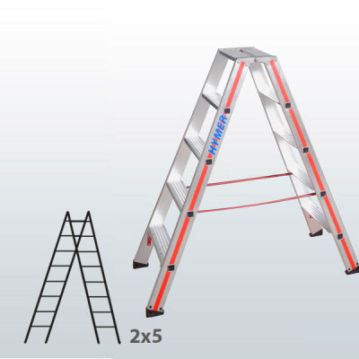 Escalera de tijera acceso por 2 lados con escalones 065B16392