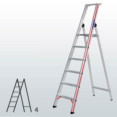 Escalera manual de tijera con plataforma 065B01519