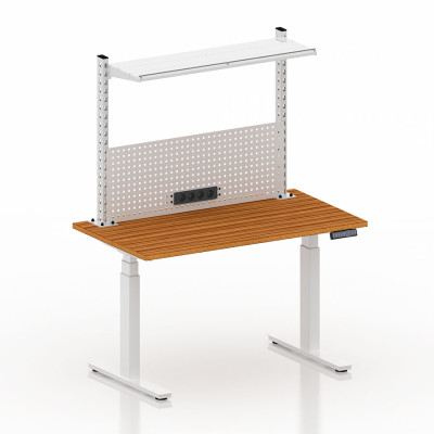 Mesa de trabajo elevable con encimera de madera 407B50400