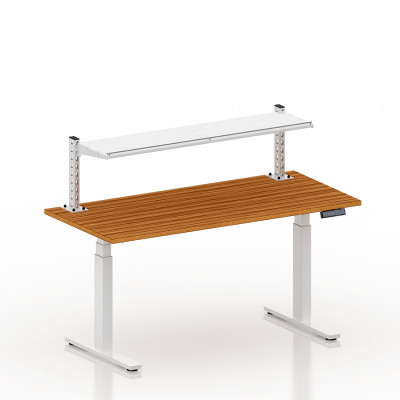 Mesa de trabajo elevable con encimera de madera 407B50416