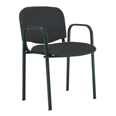 Silla para colectividades con asiento tapizado 347B45166