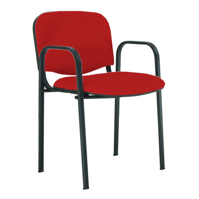 Silla para colectividades con asiento tapizado 347B45168